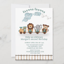 チャッガチャッガ2列車誕生日 招待状