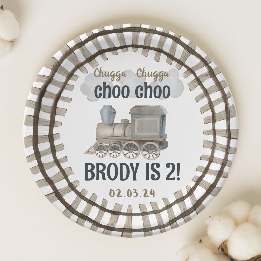 チャッガチャッガ2歳2歳の誕生日 ペーパープレート