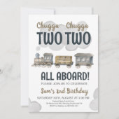 チャッガチャッガ2歳2歳の誕生日 招待状 (正面)