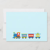 チャッガチャッガ　トゥー　トゥー　トレイン　バースデー 招待状 (裏面)