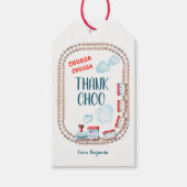 チャッガチョオボーイヴィンテージトレインレッドブルー誕生日 ギフトタグ (正面)