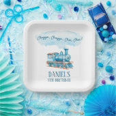 チャッガチョオヴィンテージ列車誕生日パーティー ペーパープレート (パーティー)