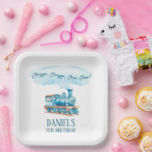 チャッガチョオヴィンテージ列車誕生日パーティー ペーパープレート (パーティー)