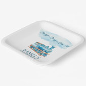 チャッガチョオヴィンテージ列車誕生日パーティー ペーパープレート (傾斜あり)