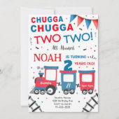 チャッガツートレインセカンドバースデー招待状 招待状 (正面)