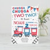 チャッガツートレインセカンドバースデー招待状 招待状 (スタンド正面)