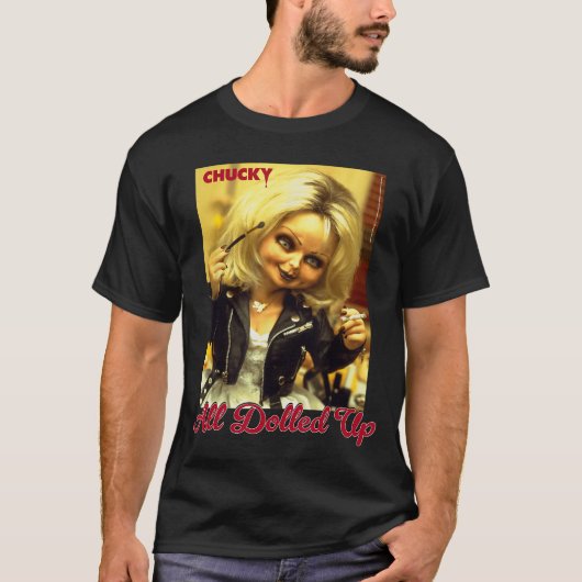 チャッキファニー人形 まるでドールみたい レトロ風 Tシャツ (正面)