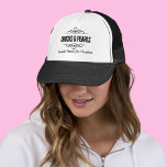 チャックス&パールズ投票カマラ キャップ<br><div class="desc">チャックス&パールKamala Harris社長Trucker hatのために。(編集可能): Kamala Harris for President</div>