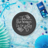 チャックボードホリデイになるすてきシーズンズ ペーパープレート (パーティー)