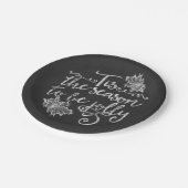 チャックボードホリデイになるすてきシーズンズ ペーパープレート (アングル)