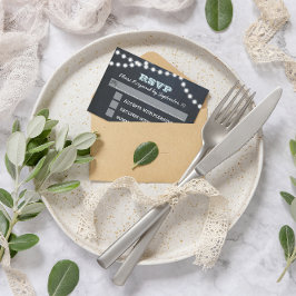 チャックボードライツアクアバルミツワーRSVPカード 出欠カード