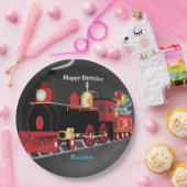 チャックボード子供列車の誕生日パーティー ペーパープレート (パーティー)