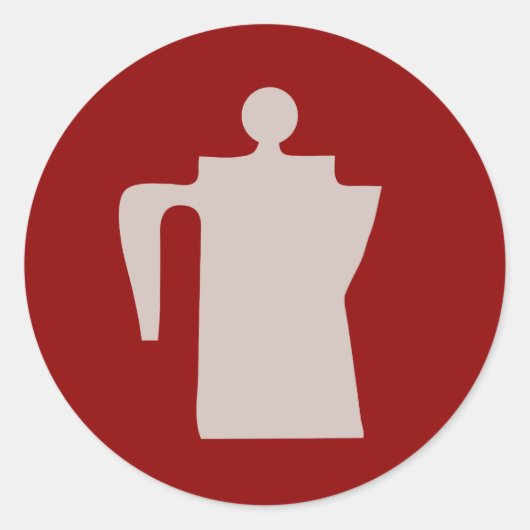 チャックワゴンコーヒーポット – カウボーイコーヒータイム ラウンドシール (正面)