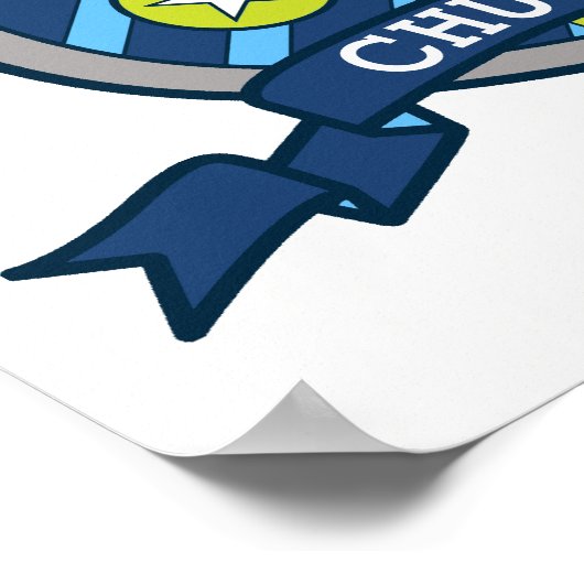 チャック名とは文字Cに緑の紋を付ける ポスター (角)