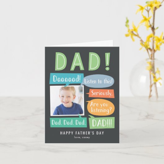 チャッタカスタムボックスの写真の父の日のカード カード (黄色い花)