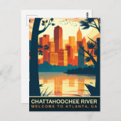 チャッタホーチリバーアトランタ，ジョージア，旅行 ポストカード (正面/裏面)