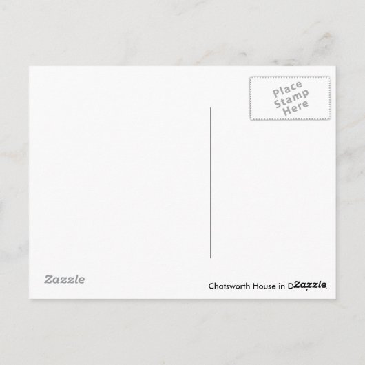 チャッツワース・ハウス（英: Chatsworth House） デービーシャー州、イングランド ポストカード (裏面)