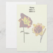 チャットの製品を持つ結婚2つのDaylilies 便箋 (正面/裏面)