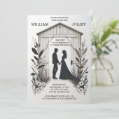 チャットガーデンフローラ春ウッドボホ素朴結婚ズ 招待状 (スタンド正面)