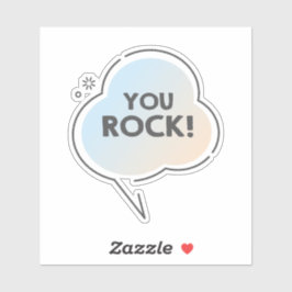チャットクラウド絵文字で"You rock"のテキスト シール
