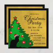 チャットノアメリークリスマス 招待状 (正面/裏面)