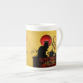 チャットノワールとテノワール、ブラックキャットブラックティー ボーンチャイナマグカップ (正面右)