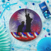 チャットノワールと7月4日 ペーパープレート (パーティー)