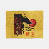 チャットノワールエカフェノワール フリースブランケット (正面(横))