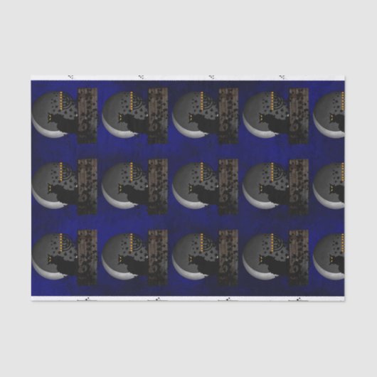 チャットノワールハヌカー（ユダヤ教の祭り）と（ユダヤ教）メノラー 薄葉紙 (正面)