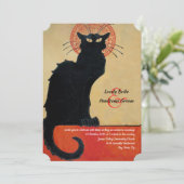 チャットノワールヴィンテージフランスのキャット結婚式招待状 招待状 (スタンド正面)