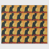 チャットノワール – Black Cat Christmas Wrapping紙 ラッピングペーパー (フラット)