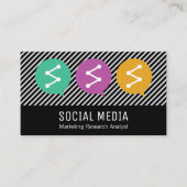 チャットバブルアイコン | ネットワーク | マーケティング 名刺 (正面)