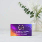 チャットビジネスの成長のロゴ | Digi Techの背景 名刺 (スタンド正面)