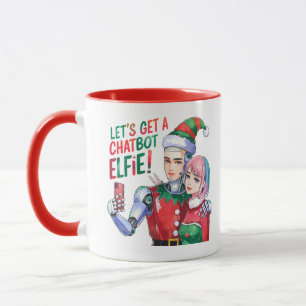 🤖チャットボットのエルフィーのクリスマスおもしろいミームを取得 マグカップ