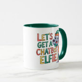 🤖チャットボットのエルフィーのクリスマスおもしろいミームを取得 マグカップ (正面右)