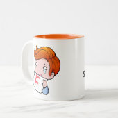 チャット中F ツートーンマグカップ (正面左)