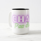 チャット・パス・ダリュア！の猫のフランスの表現 ツートーンマグカップ (正面左)