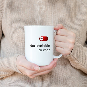 チャット、ユーモア、おもしろいジョーク、おもしろいに利用できない コーヒーマグカップ
