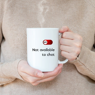 チャット、ユーモア、おもしろいジョーク、おもしろいに利用できない コーヒーマグカップ