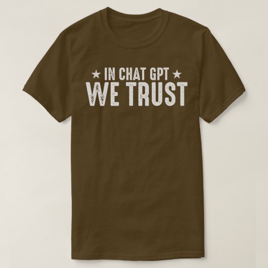 チャットGPTで信頼 Tシャツ (デザイン正面)