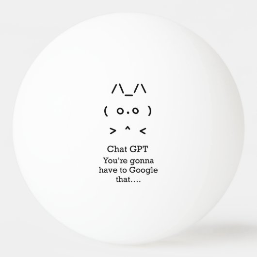 チャットGPT Ping Pong Ball -あなたは行く…google 卓球ボール (正面)