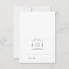 チャッパの下のユダヤ教式場でのエスコートカード 招待状