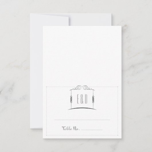 チャッパの下のユダヤ教式場でのエスコートカード 招待状 (正面)