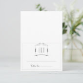 チャッパの下のユダヤ教式場でのエスコートカード 招待状 (スタンド正面)