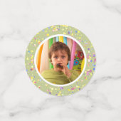 チャッパーソナライズされたド誕生日ライムクリームカスタム コンフェッティ (スモール正面)