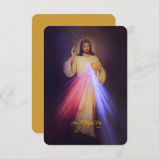 チャップレット金ゴールドの神の慈悲祈りの言葉 エンクロージャーカード (正面/裏面)