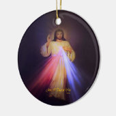 チャップレット金ゴールドの神の慈悲祈りの言葉 セラミックオーナメント (左)