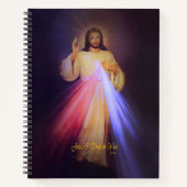 チャップレット金ゴールドの神の慈悲祈りの言葉 ノートブック (正面)