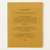 チャップレット金ゴールドの神の慈悲祈りの言葉 プランナー手帳 (裏面)