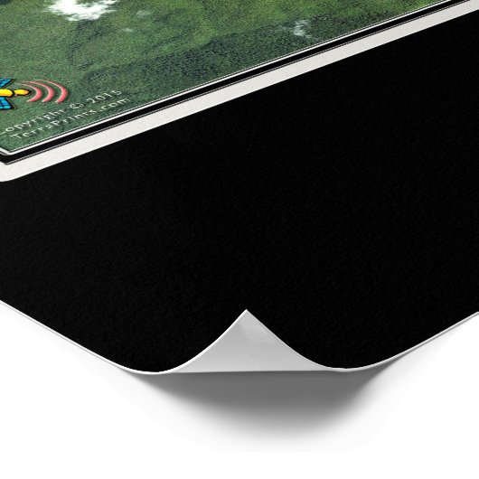 チャツゲレイクノースカロライナ州 – ジョージア衛星地図 ポスター (角)